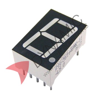 7 Segment 1 Digit 0.56" Red LED Common Cathode (5161AS)