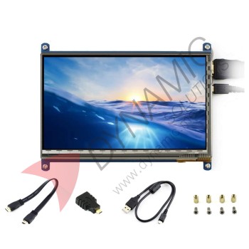 Waveshare Raspberry Pi 4/5 Touch Screen LCD, 1024×600, HDMI, 7 Inch