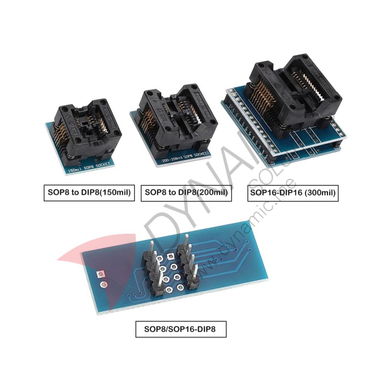 9-Piece IC Programmer Adapters Sockets Kit
