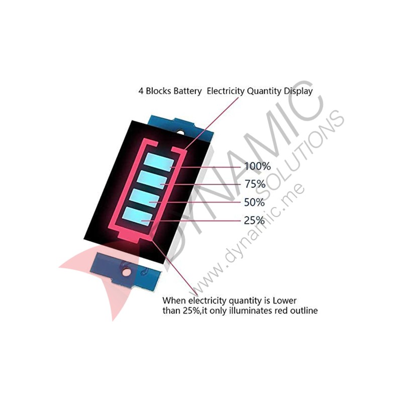 Lithium Battery Capacity Indicator Module 3s 12.6v Blue