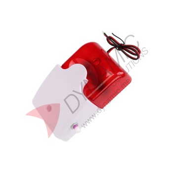Mini Wired Strobe Siren 12V 115dB 