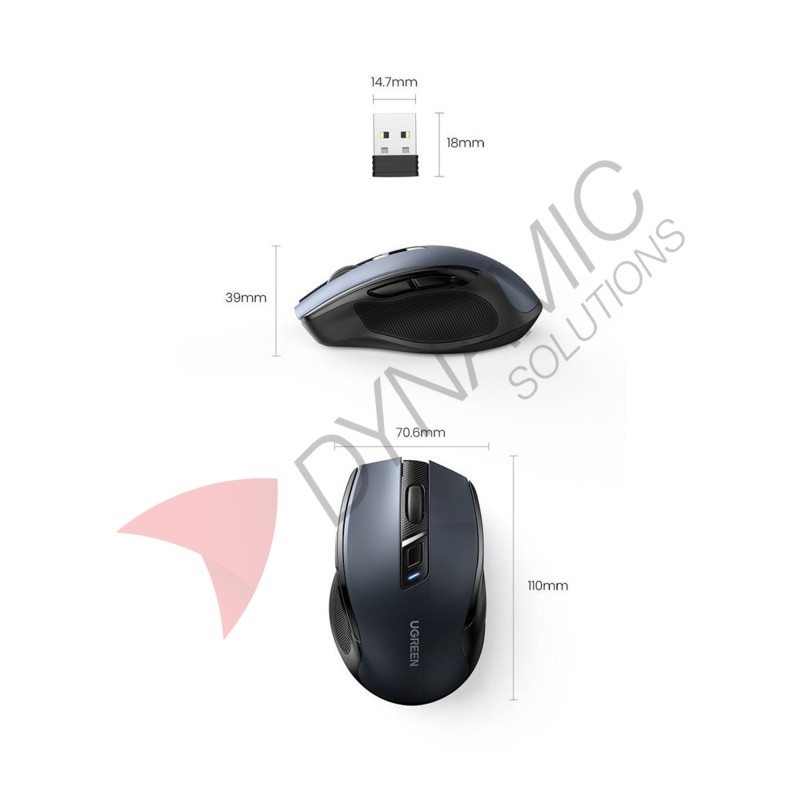 UGreen Ergonomic Wireless Mouse 2.4G 4000DPI (MU006 90545) UGreen Ergonomic Wireless Mouse 2.4G 4000DPI (MU006 90545)