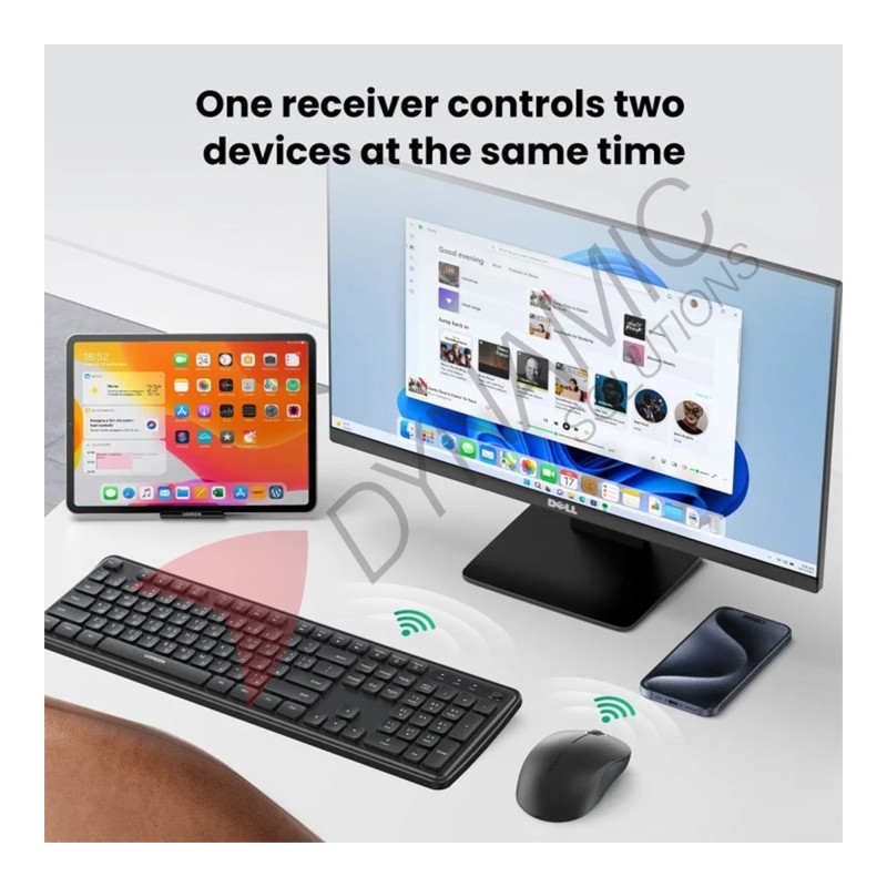 UGreen Wireless Keyboard and Mouse Combo EN/AR (MK331 65781)