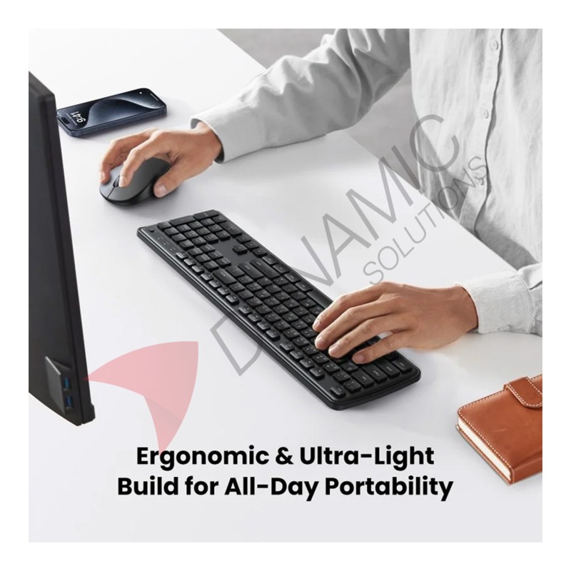 UGreen Wireless Keyboard and Mouse Combo EN/AR (MK331 65781)