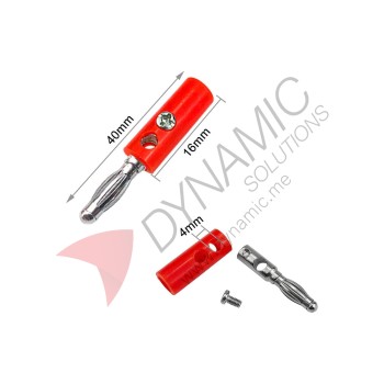 Banana Plug 4 mm - Red