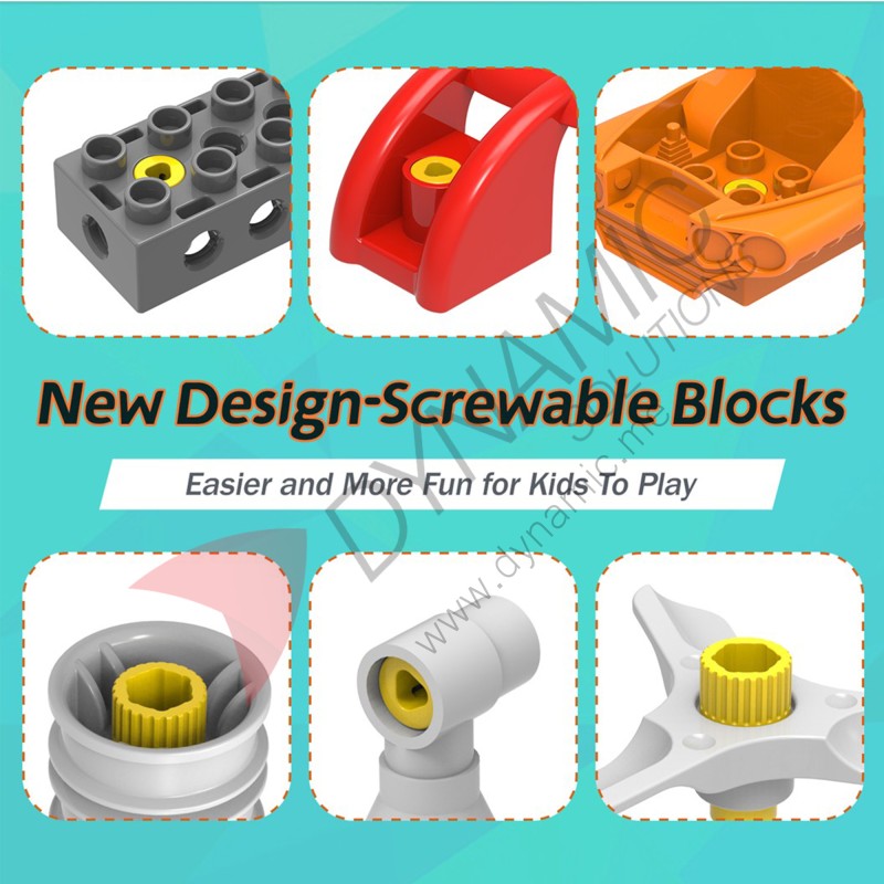 Makerzoid Big Building Blocks - 140+ Bricks (Age 3+) Makerzoid Big Building Blocks - 140+ Bricks (Age 3+)