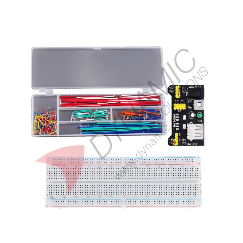 Breadboard 830 Points Kit with Power Module &  Jumper Wires