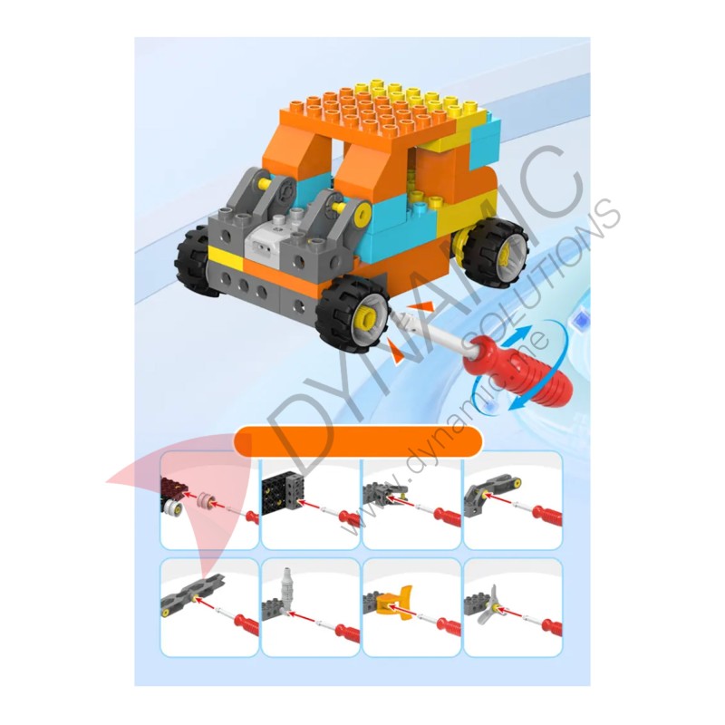 Makerzoid Future Mechanic Scratch Junior - 160+ Bricks (Age 3+)