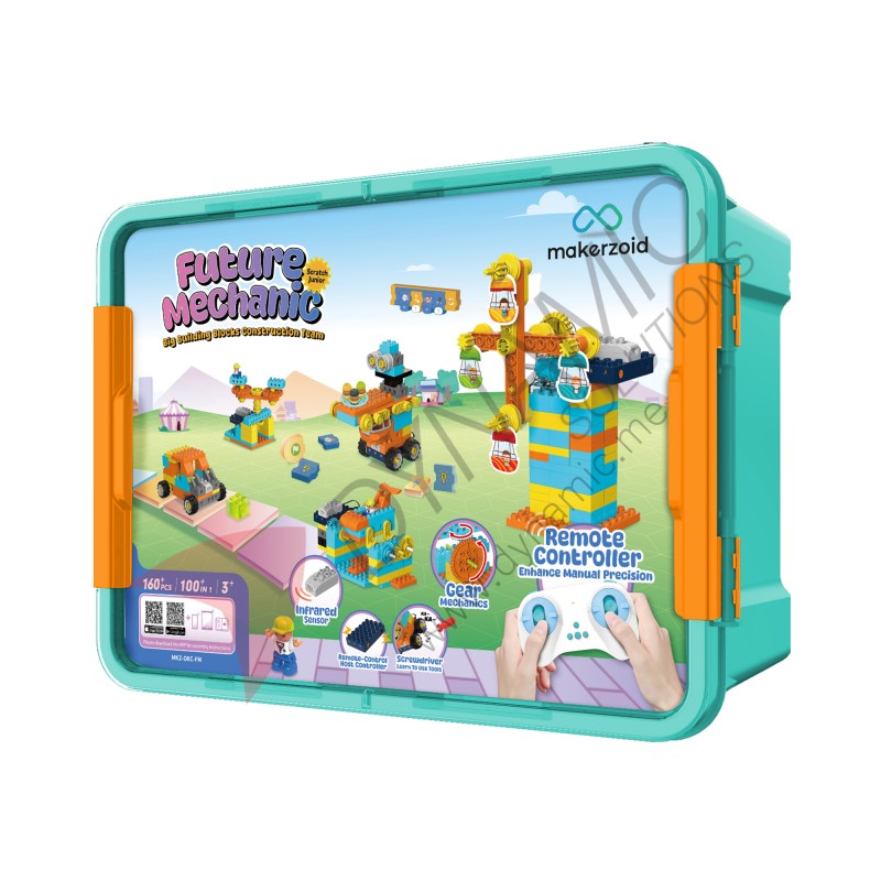 Makerzoid Future Mechanic Scratch Junior - 160+ Bricks (Age 3+)