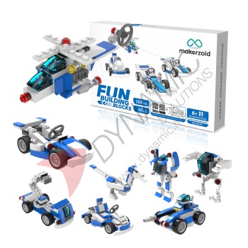 Makerzoid Fun Building Blocks – 150+ Bricks (Age 6+)