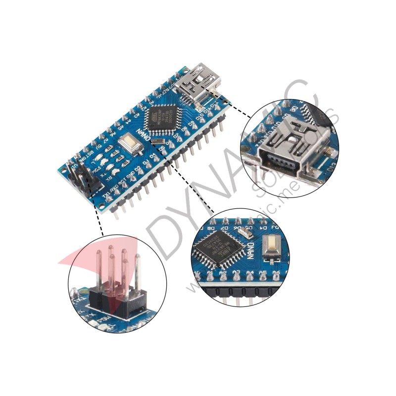 Arduino Nano 3.0 ATmega328P FT232 Chip + Mini USB Cable