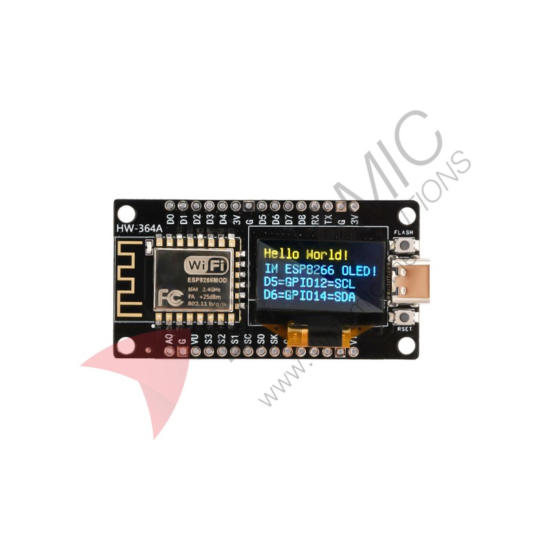 ESP8266 ESP-12F 0.96 Inch OLED Development Board