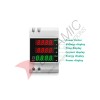 D52-2047 DIN-Rail Digital Power Meter 80–300V 0–100A with Power Factor Display