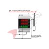 D52-2047 DIN-Rail Digital Power Meter 80–300V 0–100A with Power Factor Display