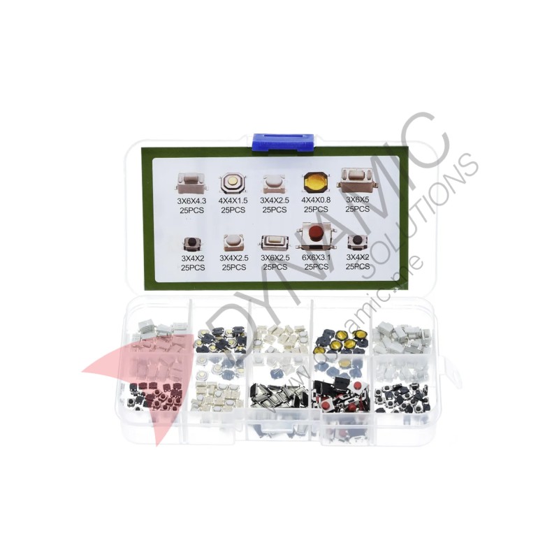 Tactile Push Button Switch Kit 250Pcs SMD