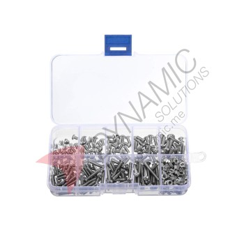 M3 Stainless Steel Hex Screw and Nut Assortment Kit 340Pcs