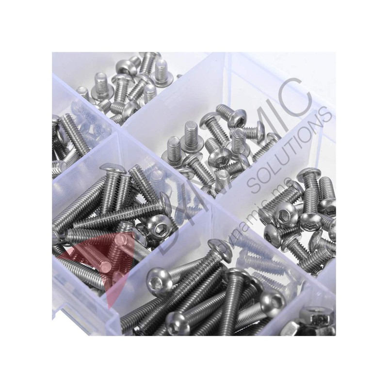 M3 Stainless Steel Hex Screw and Nut Assortment Kit 340Pcs