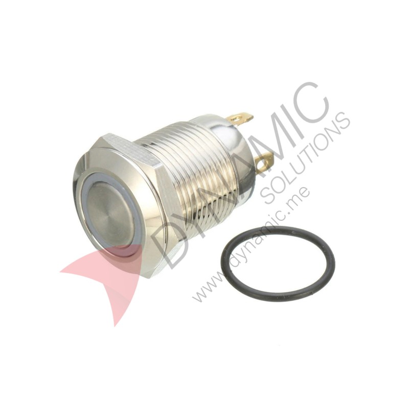 Metal Push Button Switch – Momentary 12V 12mm 4-Pin 