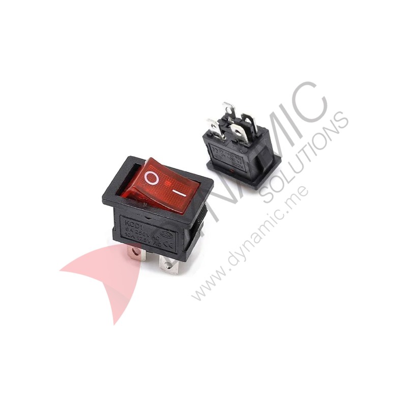 Rocker Switch with LED 4 Pins ON OFF 