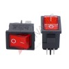 Rocker Switch with LED 4 Pins ON OFF 