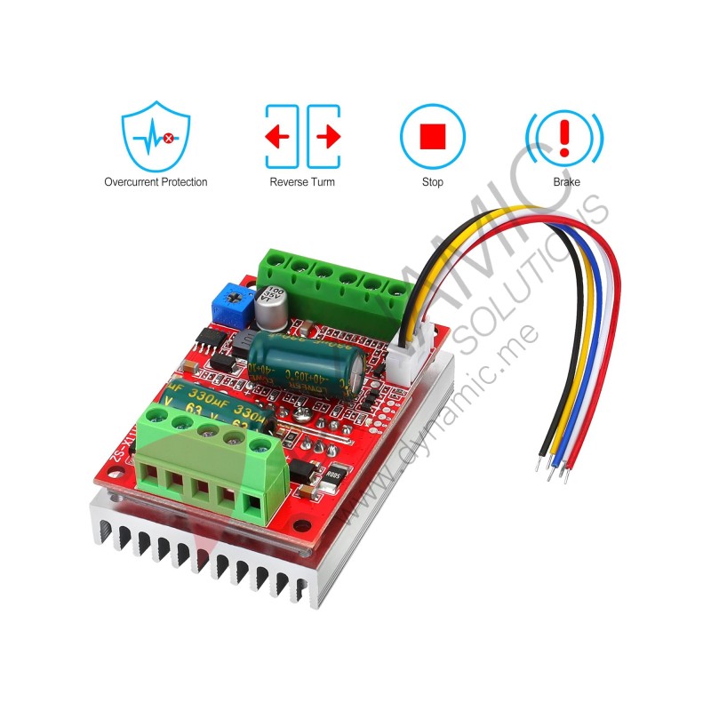 Brushless Motor Controller 3 Phase DC 6-60V 400W