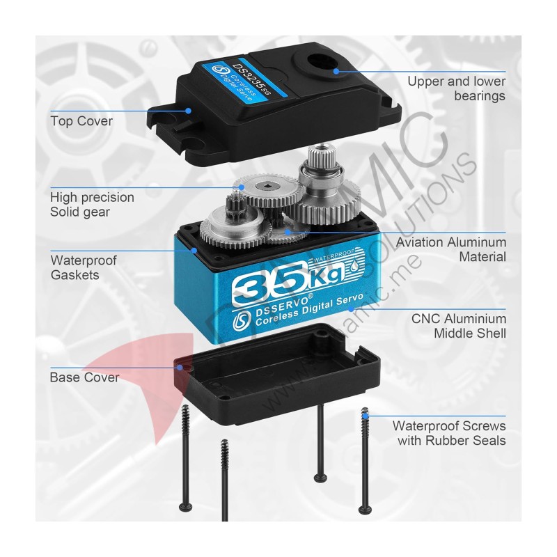 Servo Motor High Torque 35Kg DS-S020A-C 180°