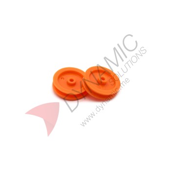 Car Wheel Pulley  Orange 1.9mm Hole - 10Pcs