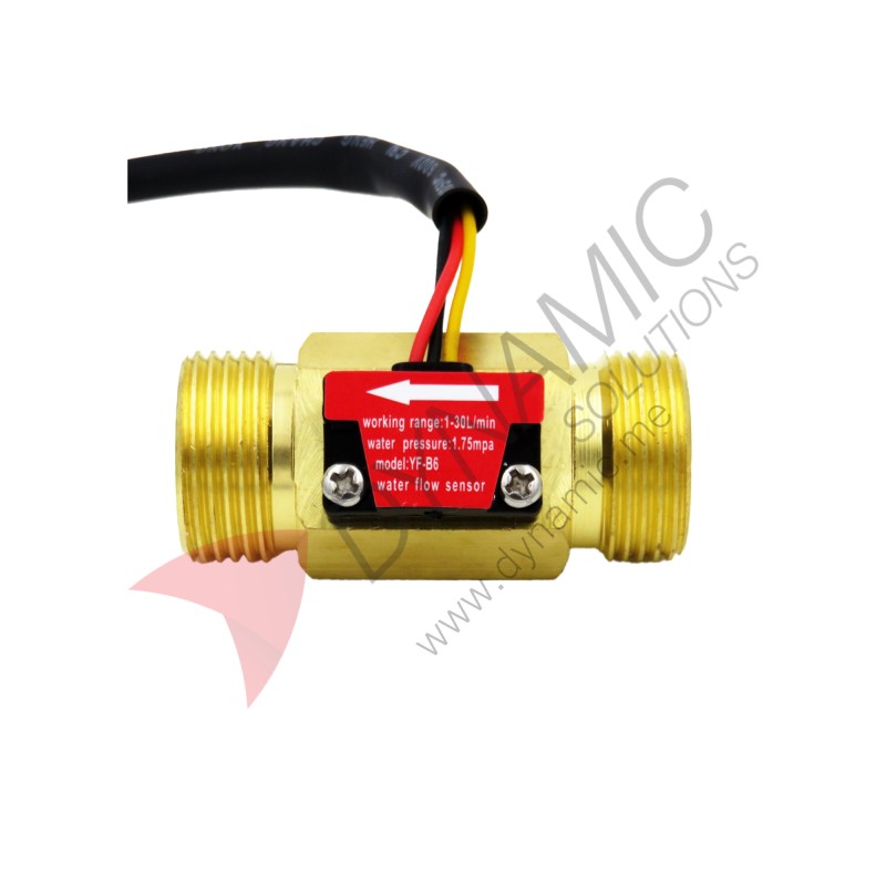 Water Flow Sensor Brass 3/4 Inch (YF-B6 / YF-B5)