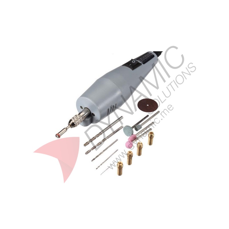 Mini Electric Drill & Grinder Kit Slite P500-10 (12V) 