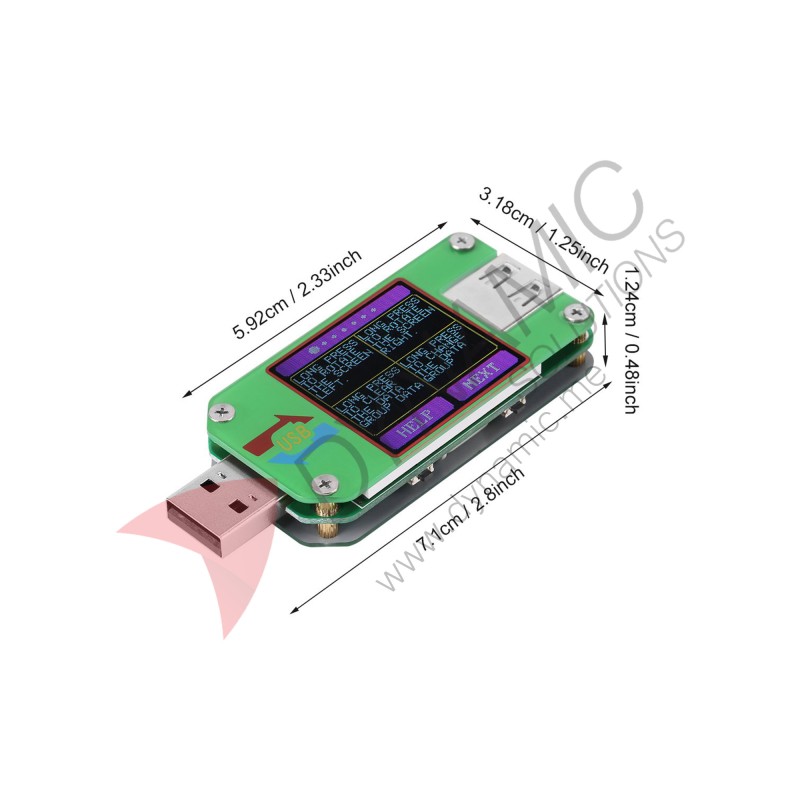 USB 2.0 Color LCD Power Meter UM24C 