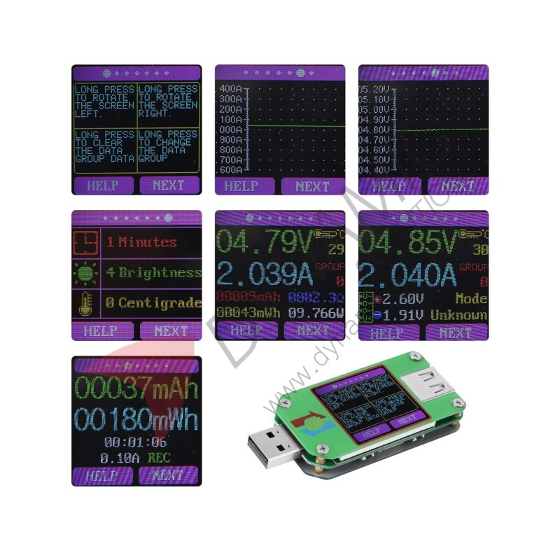 USB 2.0 Color LCD Power Meter UM24C 