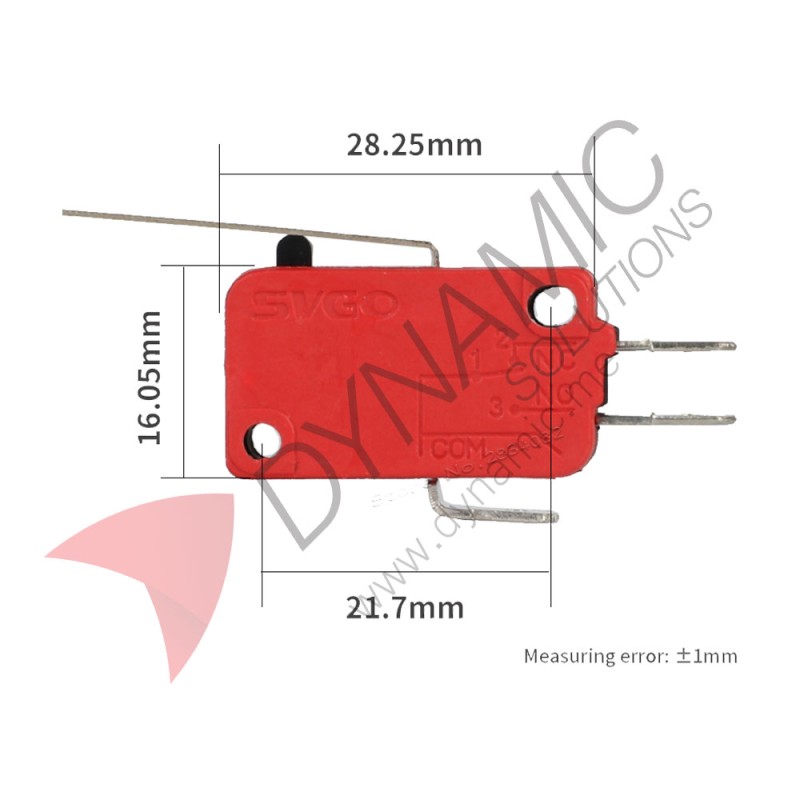 Limit Switch 3 Pins - 16A (1E4-T125)
