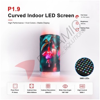 Curved Indoor LED, P1.9, 1R1G1B, Real Pixel