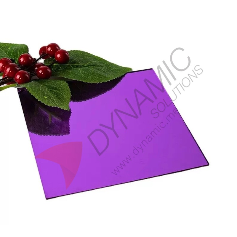 Mirror Purple Acrylic/Plexi 2mm - One Side Mirror Purple Acrylic/Plexi 2mm - One Side