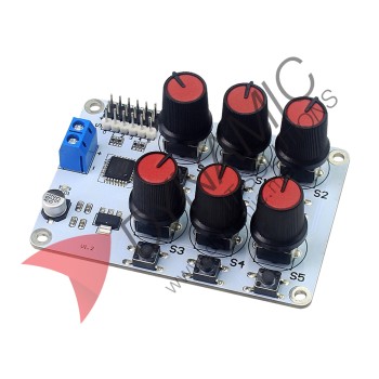 Rotary Knob Servo Driver 6 Channel