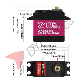 Servo Motor DS3218MG 20Kg (270 Degree)