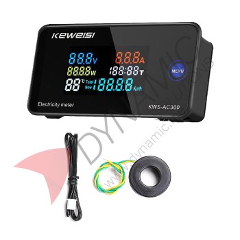 Digital Voltmeter Ammeter AC 50-300V 0-100A KWS-AC300