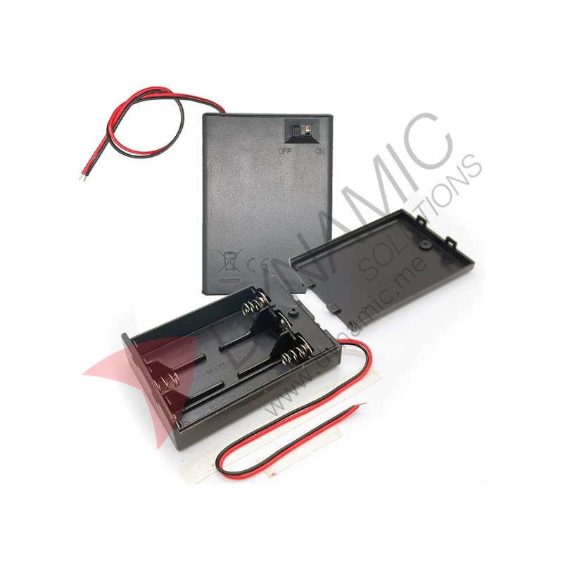 Battery Holder Case 3xAA with Switch