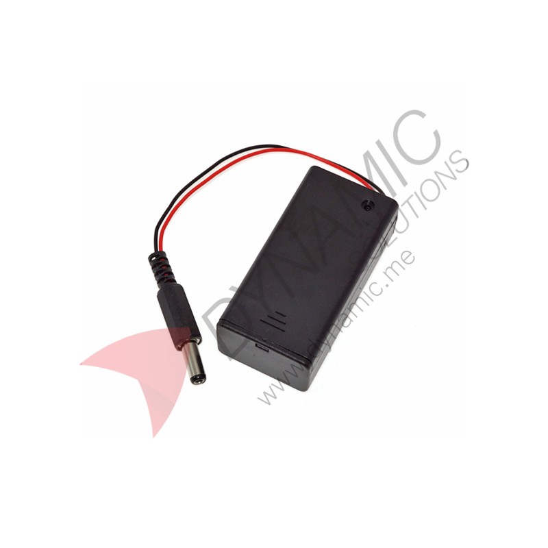 Battery Holder Case 9v with Switch and DC connector