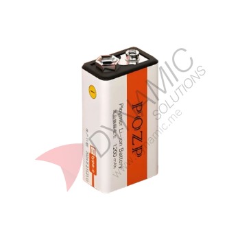 Battery 9V Li-ion Rechargeable 550mAh (Type C)