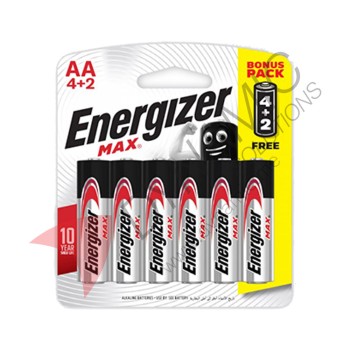 Energizer Max Battery AA 1.5V (6 pcs)