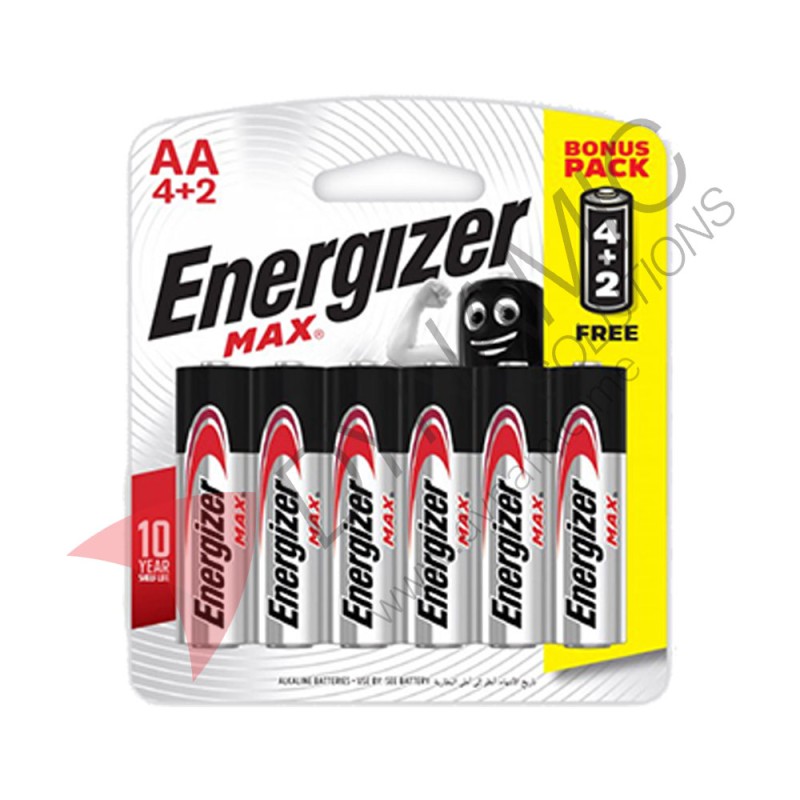 Energizer Max Battery AA 1.5V (6 pcs)