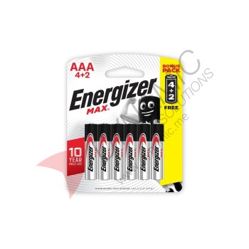 Energizer Max Battery AAA 1.5V (6 pcs)