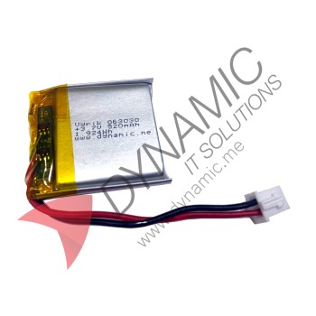 Lithium Polymer Rechargeable Battery 3.7V 063030 520 mAh (with PCM) Lithium Polymer Rechargeable Battery 3.7V 063030 520 mAh (with PCM)