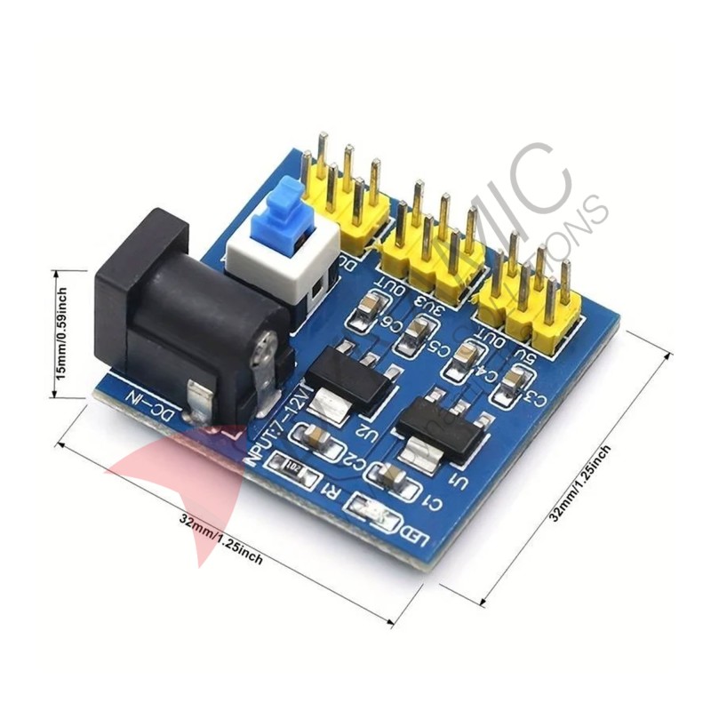DC‑DC 12V to 3.3V/5V/12V Power Multi‑Output Module DC‑DC 12V to 3.3V/5V/12V Power Multi‑Output Module