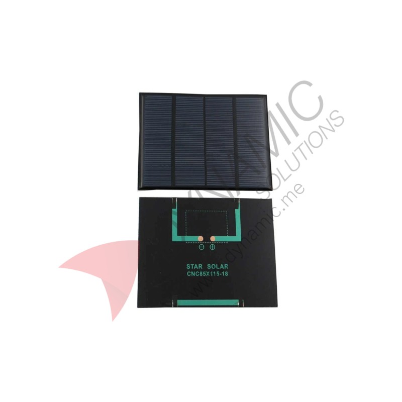 Solar Panel 18V 1.5W 115x85mm