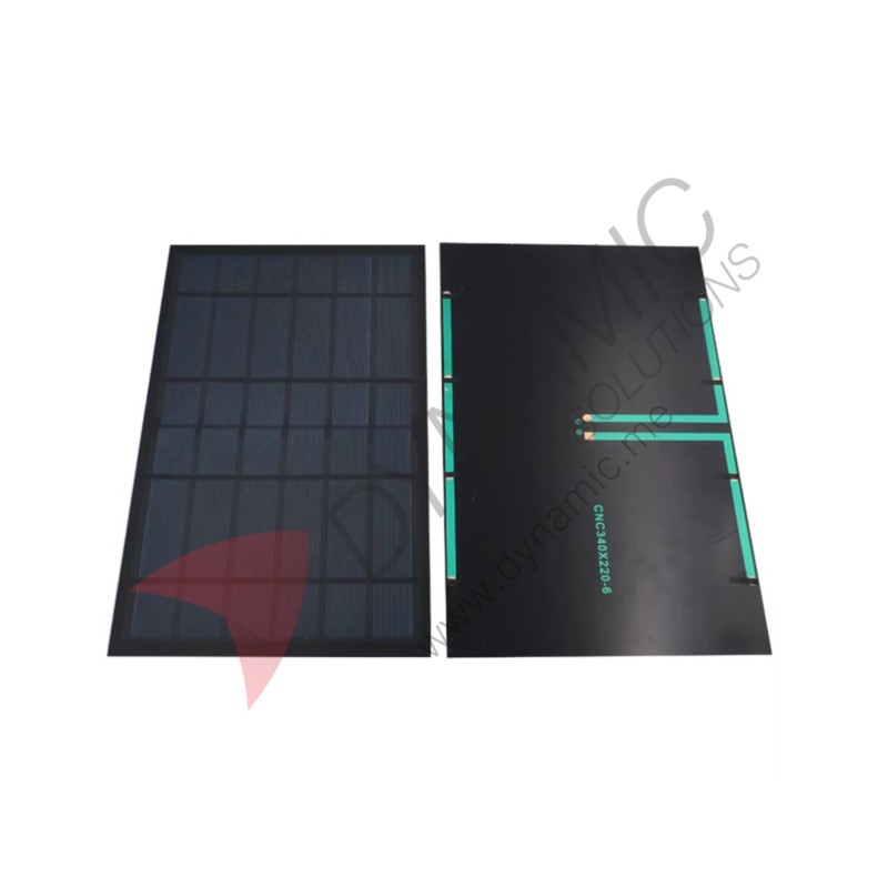 Solar Panel 6V 10W 340x220mm with 20cm wire