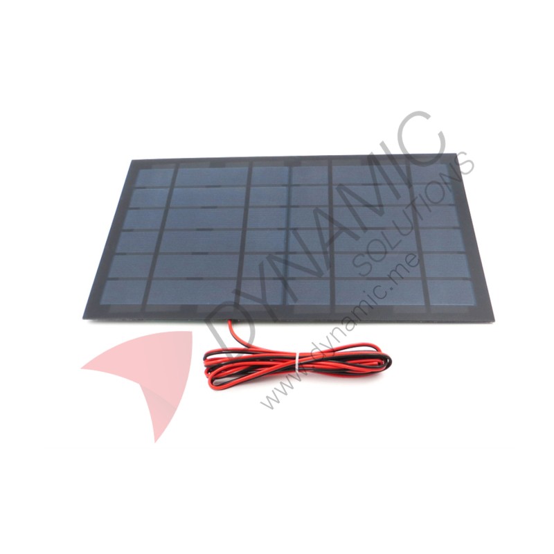 Solar Panel 6V 10W 340x220mm with 20cm wire