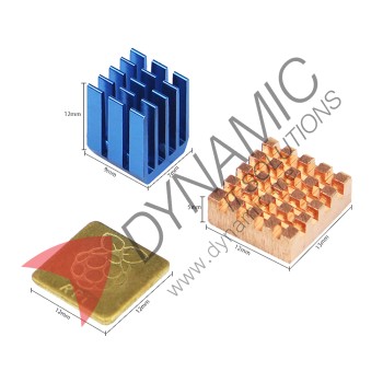 Heat Sink for Raspberry Pi 3 Model B + (1 Aluminum + 2 Copper)