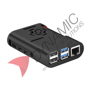 Raspberry PI 4 Black Round Case (Cooling Fan not Incl.)